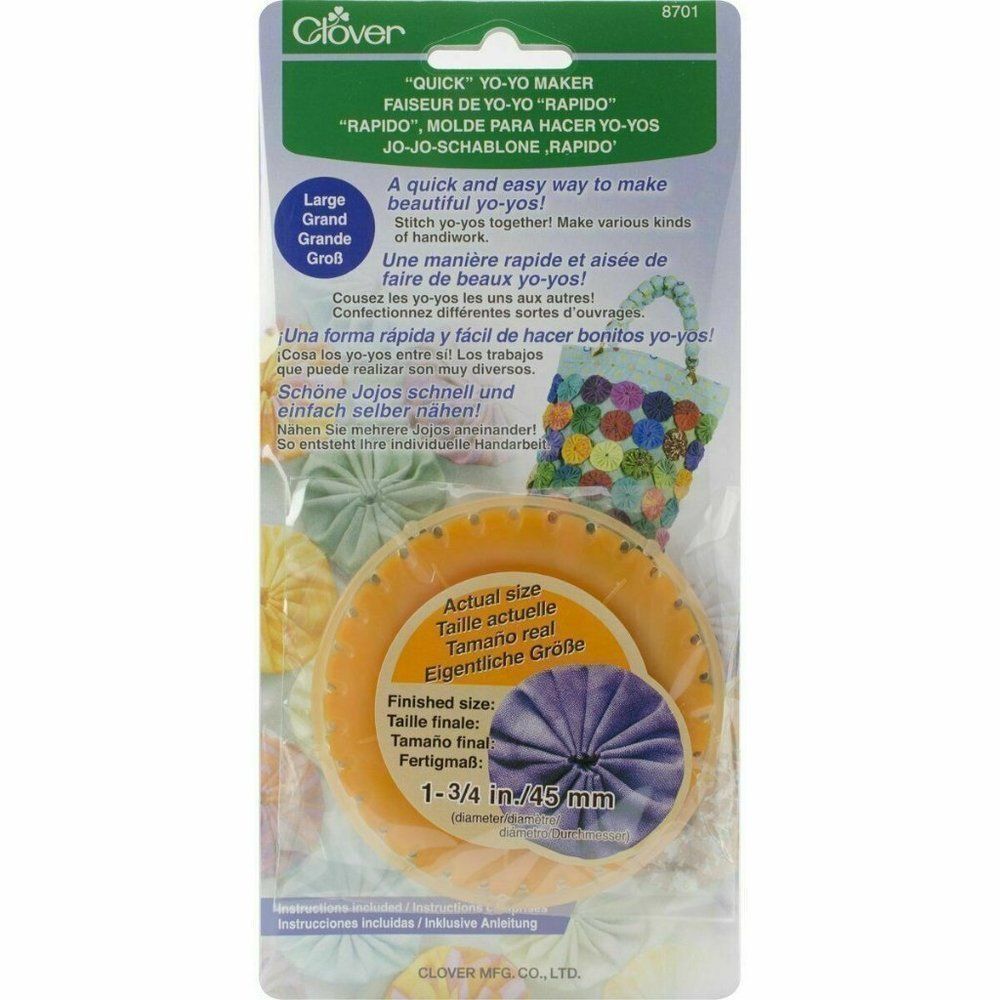 Clover Quick Yo-Yo Maker-Round 1-3/4" Large 9750